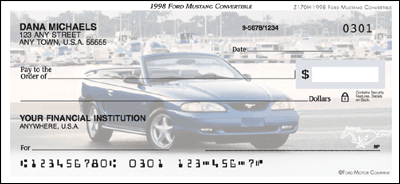 1998 Ford Mustang Convertible Personal Checks