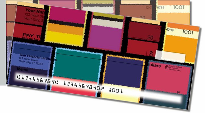 Abstract Art Side Tear Personal Checks