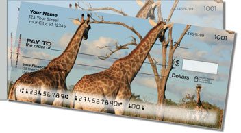 African Wildlife Side Tear Personalized Checks