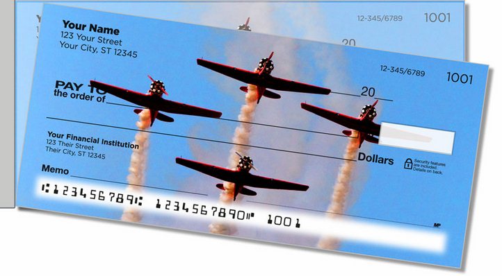 Airplane Aerobatics Side Tear Personal Checks