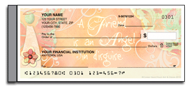 Angelic Blessings Side Tear Personal Checks