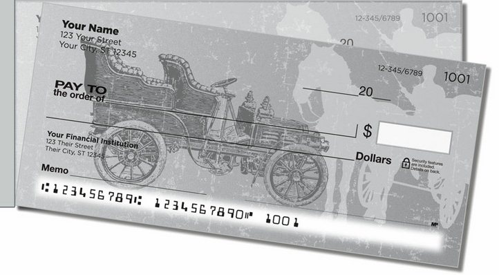 Antique Automobile Side Tear Personal Checks