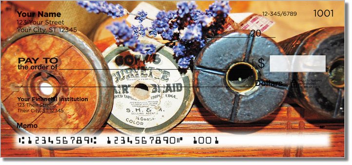 Antique Spool Personal Checks
