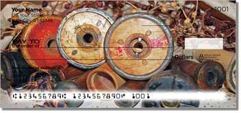 Antique Spool Personalized Checks