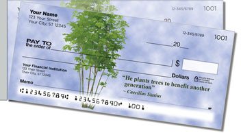 Arbor Day Quote Side Tear Personalized Checks