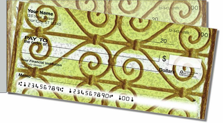 Artistic Iron Side Tear Personal Checks