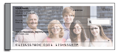 Artistic Side Tear Photo Personal Checks
