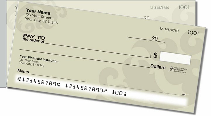 Beige Beauty Side Tear Personal Checks