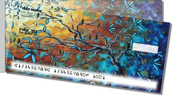 Birds and Blossoms Side Tear Personalized Checks