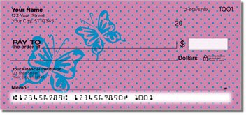 Butterfly Design Personalized Checks