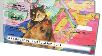 Calico Cat Side Tear Personalized Checks