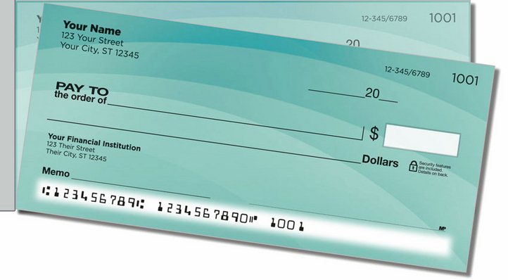 Calming Curve Side Tear Personal Checks