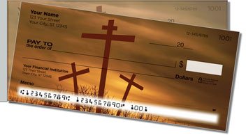 Calvary Cross Side Tear Personalized Checks