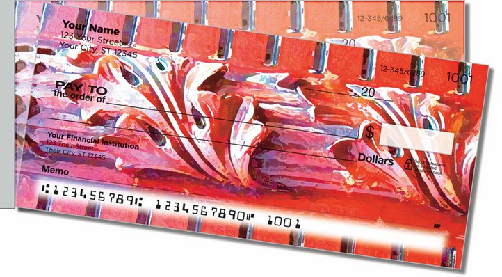 Carved Detail Side Tear Personal Checks