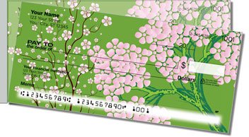 Cherry Blossom Side Tear Personalized Checks