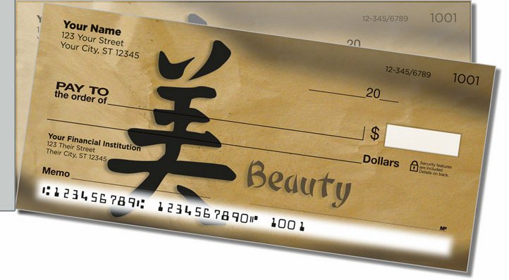 Chinese Character Side Tear Personal Checks