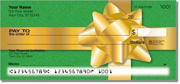 Christmas Bow Personalized Checks