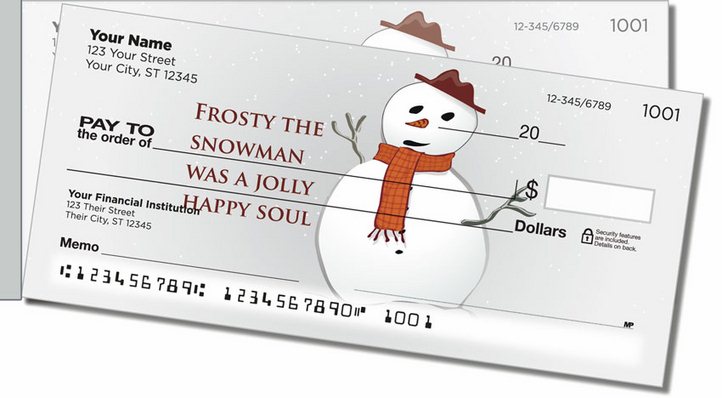 Christmas Carol Side Tear Personal Checks