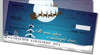 Christmas Carol Side Tear Personalized Checks