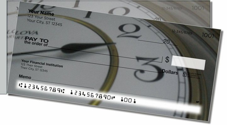 Classic Clock Side Tear Personal Checks