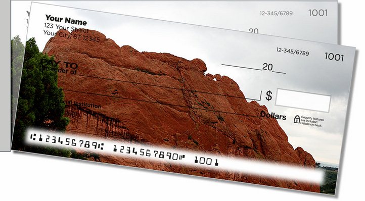 Colorado Red Rocks Side Tear Personal Checks