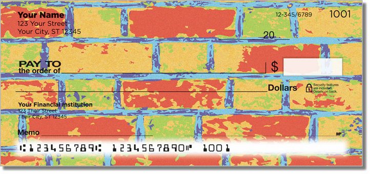 Colored Brick Personal Checks