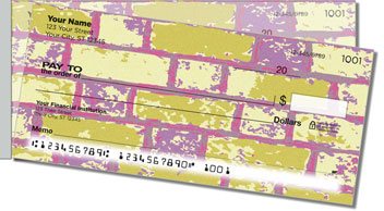 Colored Brick Side Tear Personalized Checks