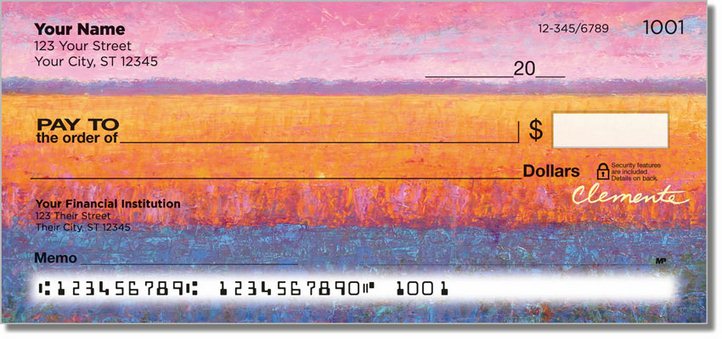 Colored Fields Personal Checks