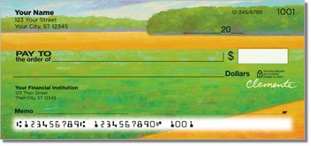 Colored Fields Personalized Checks