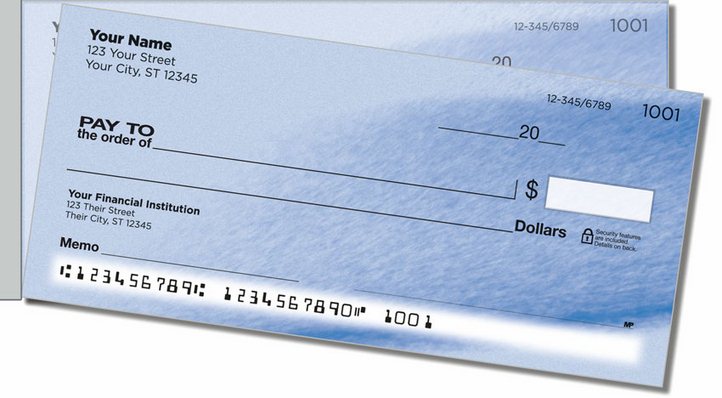 Colorful Vapors Side Tear Personal Checks