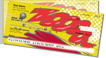 Comic Book Side Tear Personalized Checks