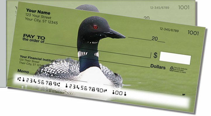 Common Loon Side Tear Personal Checks