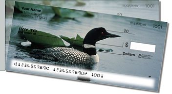 Common Loon Side Tear Personalized Checks