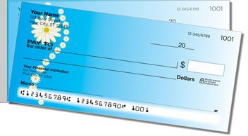 Corner Daisy Side Tear Personalized Checks