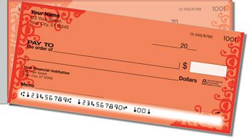 Corner Scroll Side Tear Personalized Checks