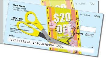 Coupon Clipper Side Tear Design Checks