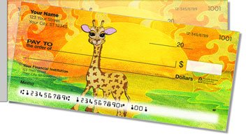 Cuddly Creatures Side Tear Personalized Checks