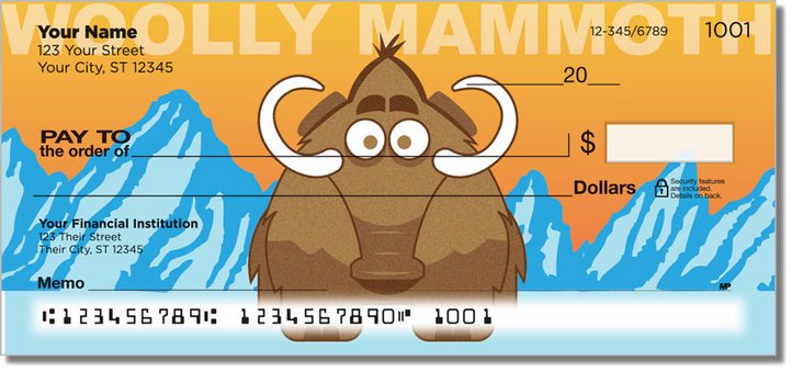 Cute Extinct Animal Personal Checks