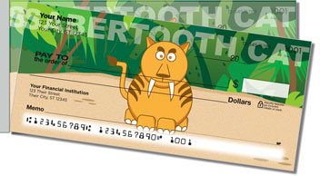 Cute Extinct Animal Side Tear Design Checks