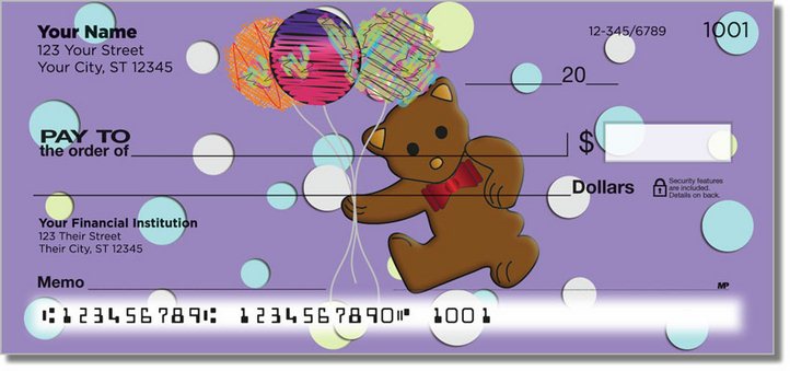 Cute Teddy Bear Personal Checks