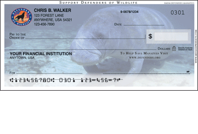 Defenders Manatees Personal Checks