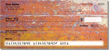 Distressed Wood Personalized Checks