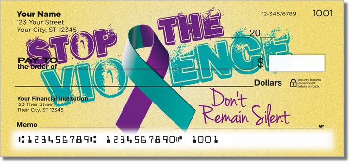 Domestic Violence Awareness Personal Checks