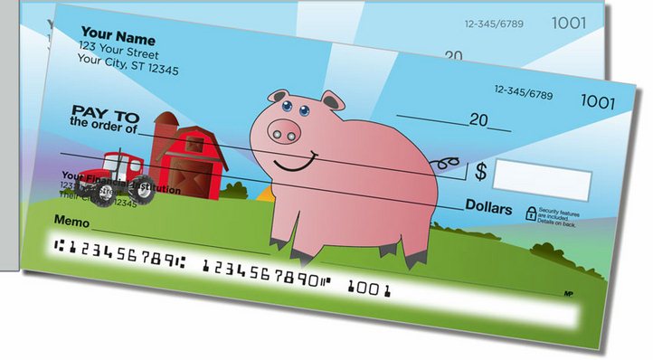Down on the Farm Side Tear Personal Checks