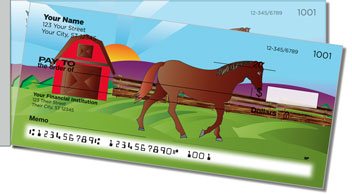 Down on the Farm Side Tear Personalized Checks