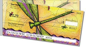 Dragonfly Art Side Tear Design Checks