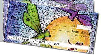 Dragonfly Art Side Tear Personalized Checks