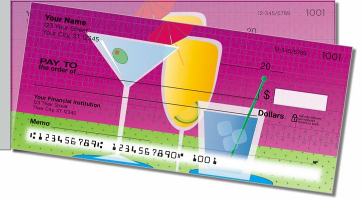Drink Up Side Tear Personal Checks