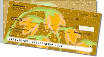 Droopy Tulip Side Tear Personalized Checks