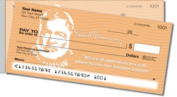 Ernest Hemingway Side Tear Personalized Checks